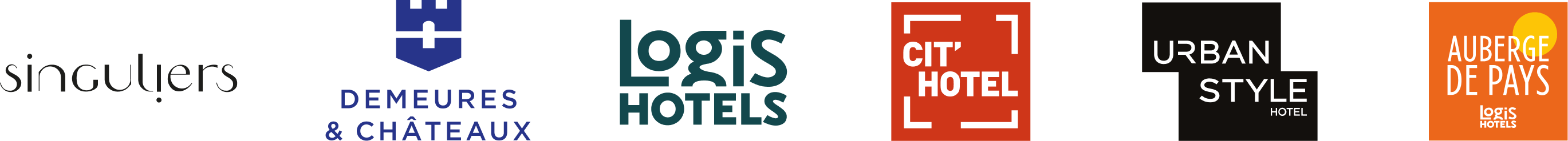 Cit'hôtel, Urban Style, Logis Hôtels, Demeures & Châteaux & Singuliers.